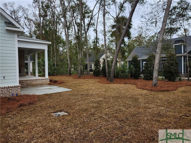 view of yard featuring a patio area