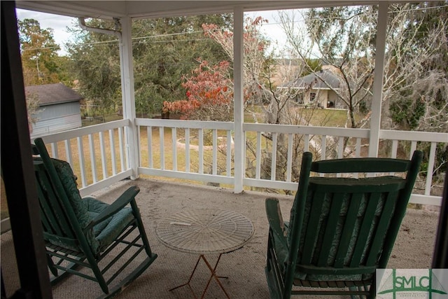 view of sunroom / solarium