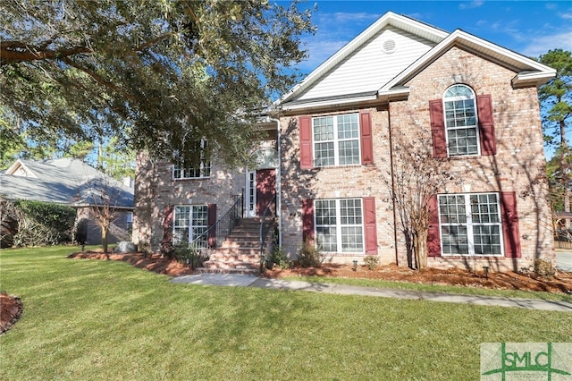 view of front of house with a front yard