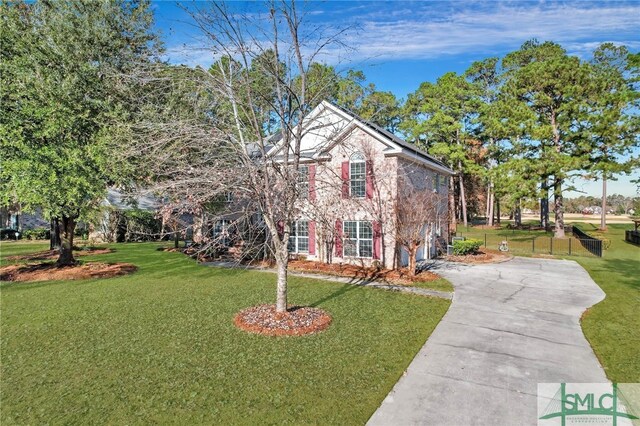 view of property exterior featuring a lawn