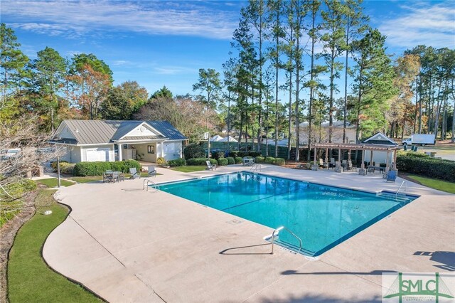 view of pool with a patio area