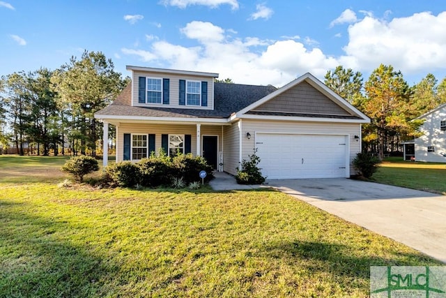 6 Saddlebrush Rd, Ellabell, GA 31308 - view of front of house featuring a garage and a front yard