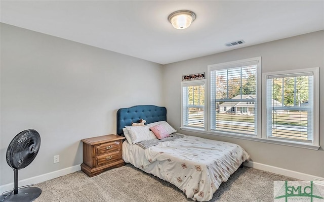 view of carpeted bedroom