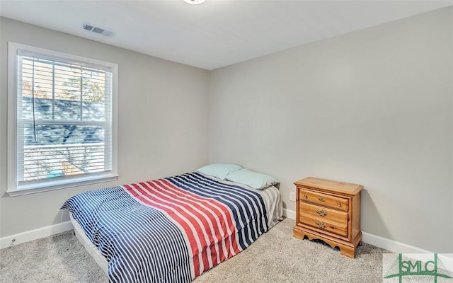 view of carpeted bedroom