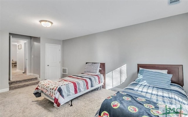 bedroom featuring carpet flooring