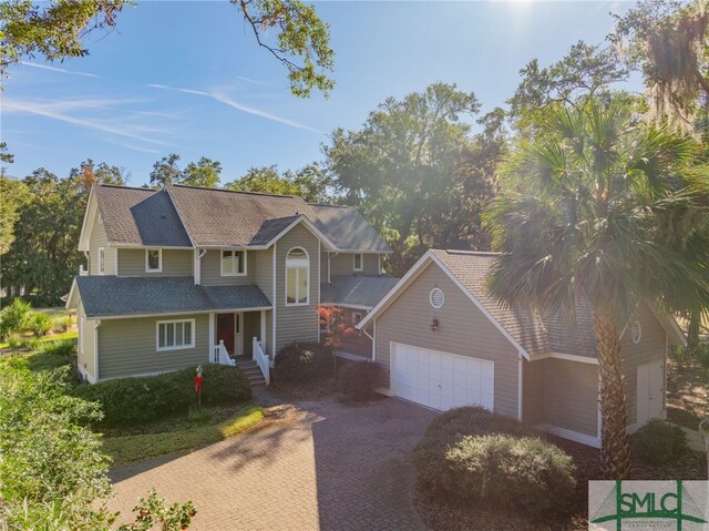 view of front of home featuring a garage