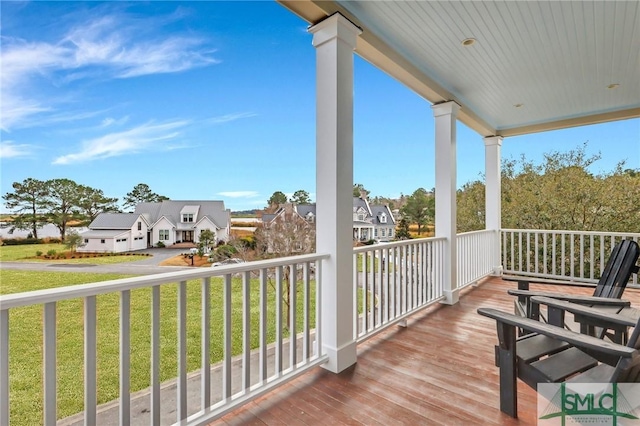 balcony with covered porch