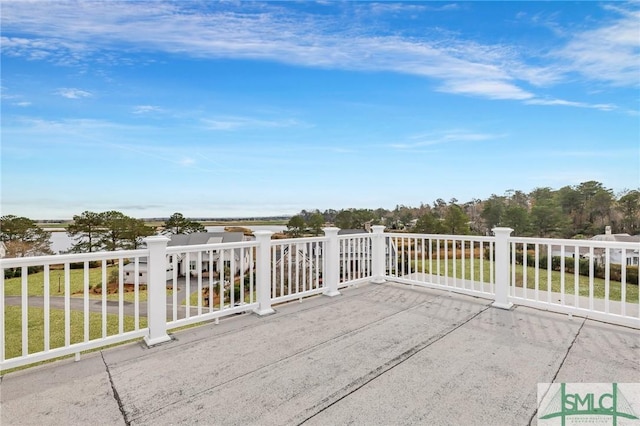 view of patio featuring a wooden deck