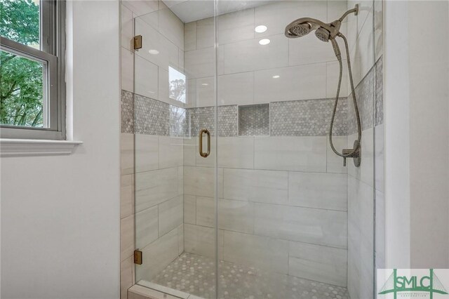 bathroom with walk in shower