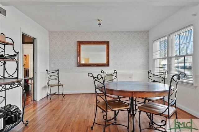 dining room featuring light hardwood / wood-style flooring