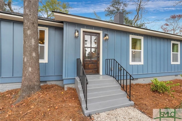 view of doorway to property