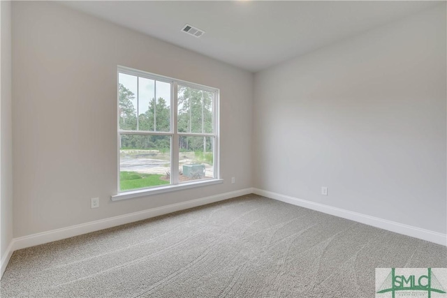 view of carpeted empty room