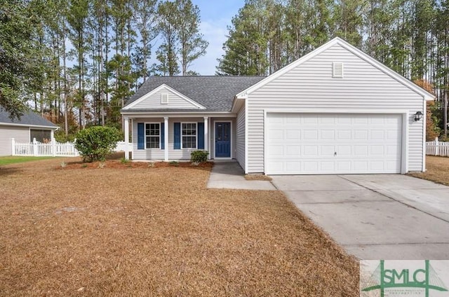 ranch-style house with a garage