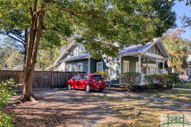 view of front of home with a porch