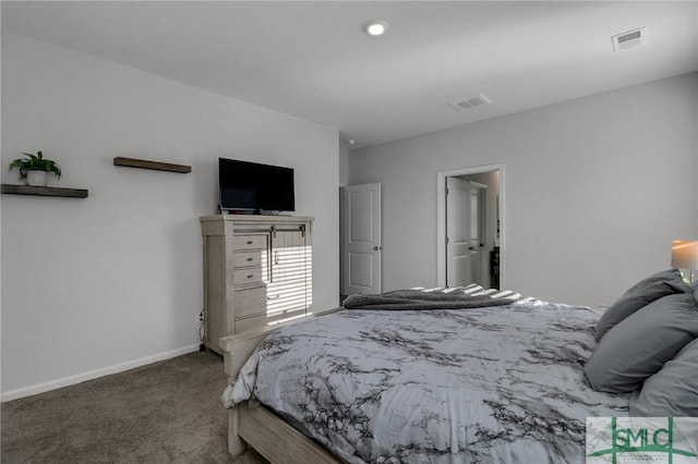 view of carpeted bedroom