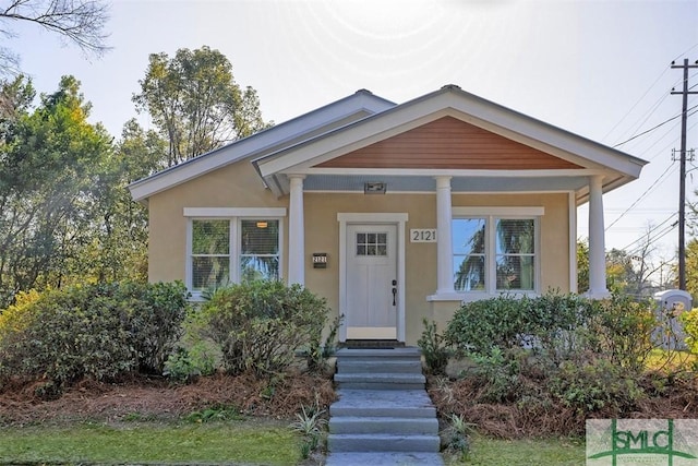 view of front of home with a porch