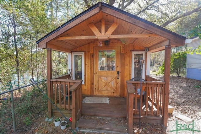 view of outbuilding