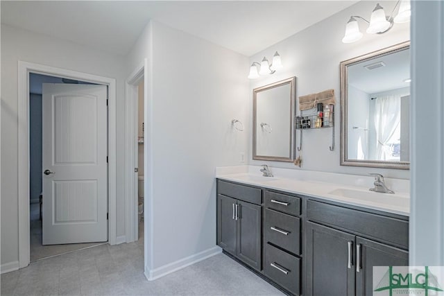 bathroom with vanity