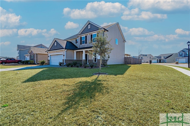 view of front of house featuring a front yard and a porch