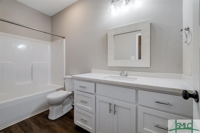 127 Winding Way Rd, Pembroke, GA 31321 - bathroom featuring vanity, wood finished floors, and  shower combination