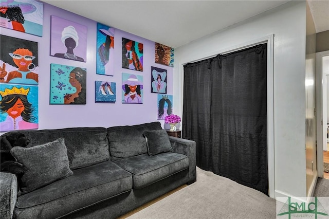 view of carpeted living room