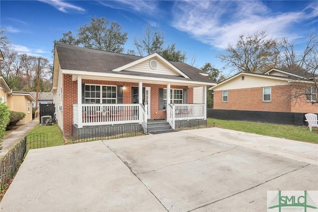 bungalow-style home featuring covered porch