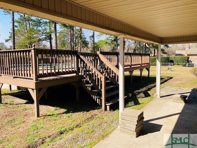 view of wooden terrace