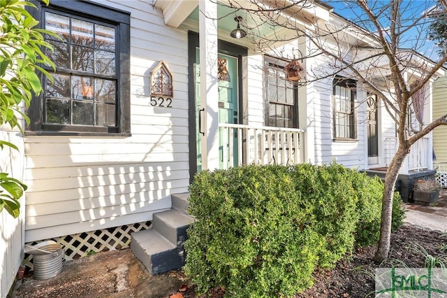 view of doorway to property