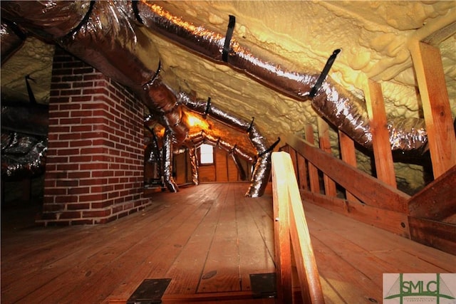 view of attic