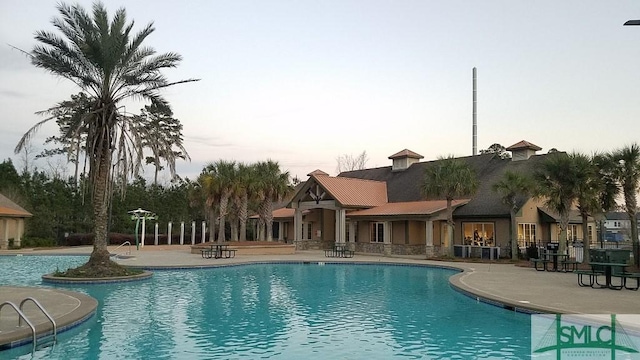 174 Brookline Dr, Savannah, GA 31407 - community pool featuring a patio