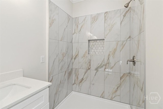 130 N Skinner Ave, Pooler, GA 31322 - bathroom featuring vanity and a walk in shower