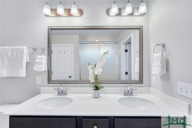 bathroom with vanity