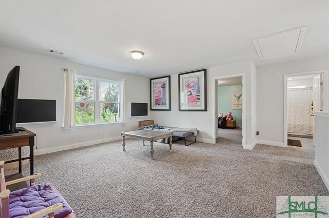 137 William Way, Springfield, GA 31329 - carpeted living area with attic access and baseboards