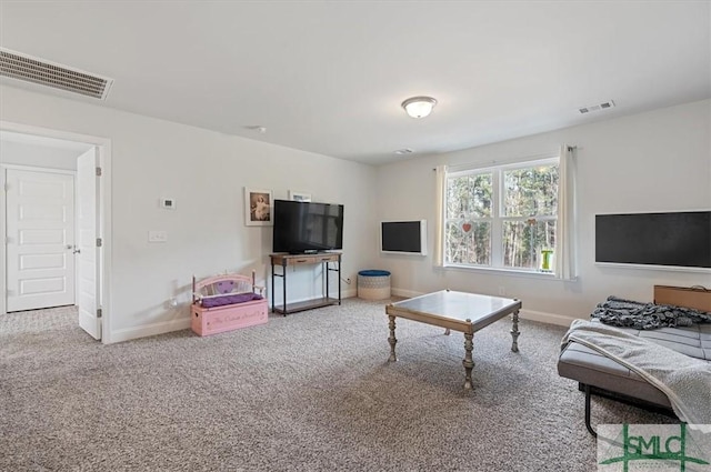 view of carpeted living room