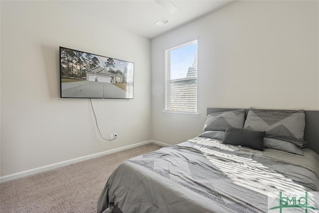 bedroom with carpet floors