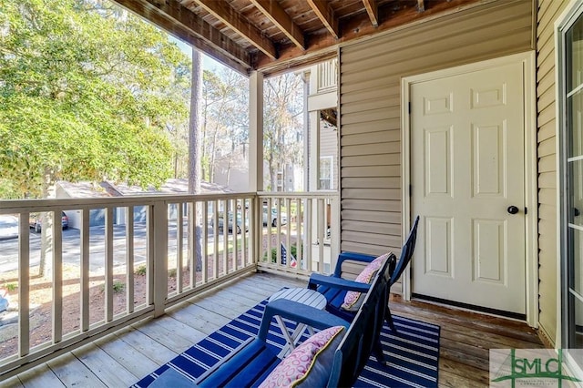 view of sunroom