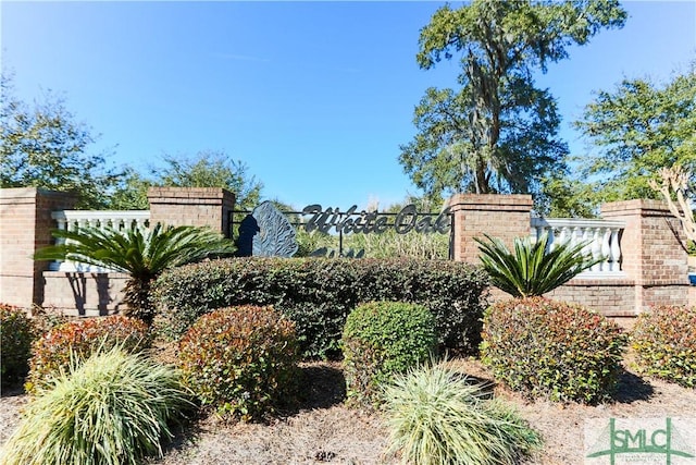 view of community sign