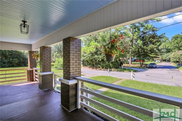 view of patio / terrace featuring covered porch