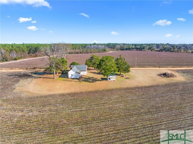 drone / aerial view featuring a rural view