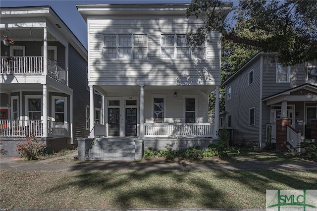 view of front of property featuring a porch