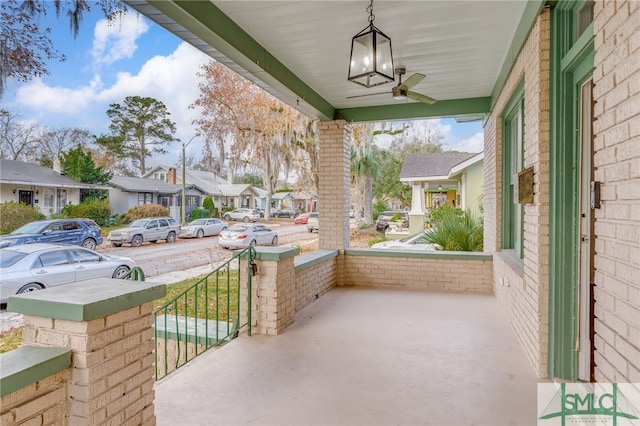 view of patio with covered porch