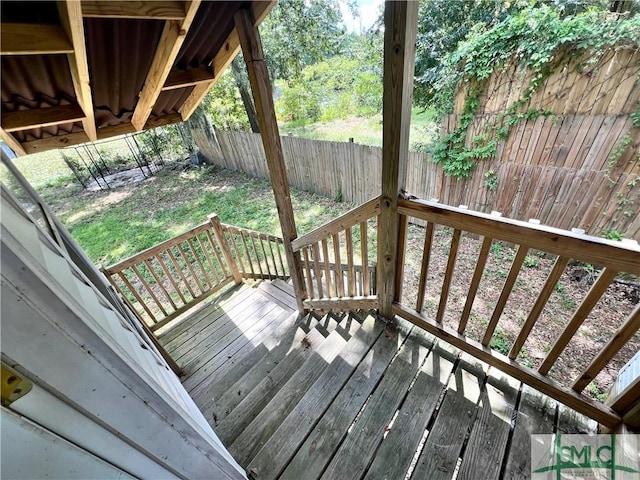 view of wooden terrace