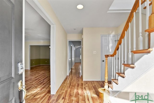 foyer featuring light hardwood / wood-style flooring