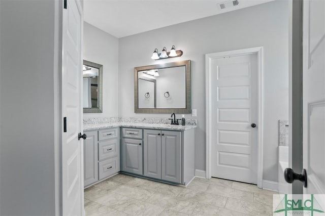 bathroom with vanity