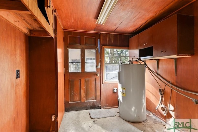 interior space with electric water heater