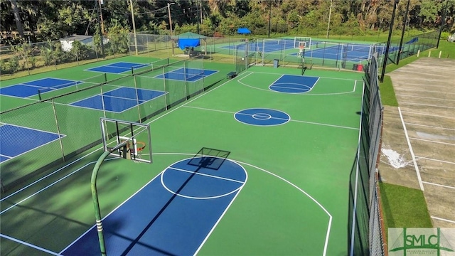 view of sport court with tennis court