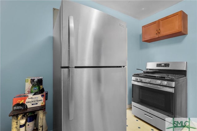 kitchen with stainless steel appliances