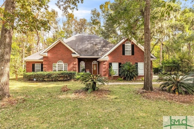 view of front of house with a front yard