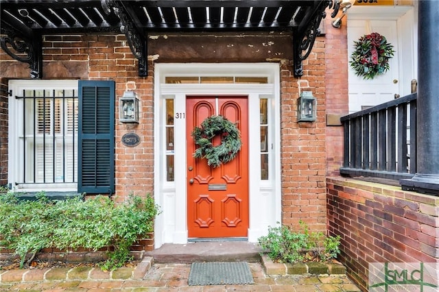 view of doorway to property