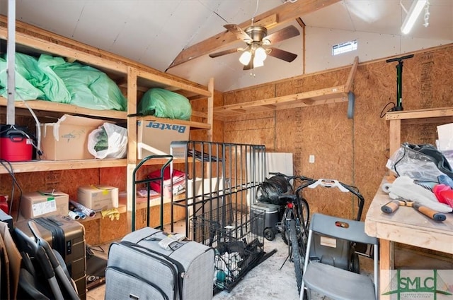 115 Crossing Cir, Rincon, GA 31326 - storage room with a ceiling fan
